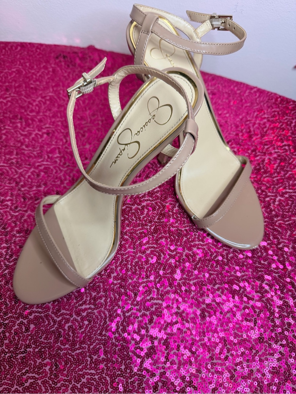 Jessica Simpson Blush Ankle-Strap Block Heel Sandals